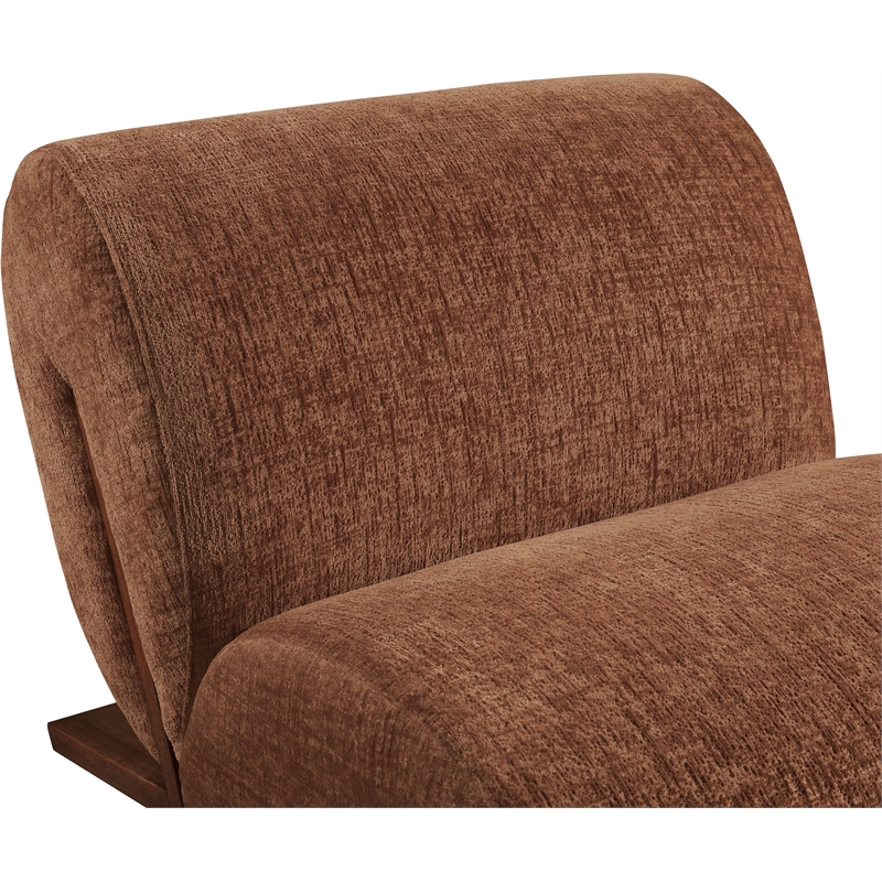 Bowery Hill Contemporary Soft Cognac Upholstered Accent Chair
