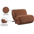 Bowery Hill Contemporary Soft Cognac Upholstered Accent Chair