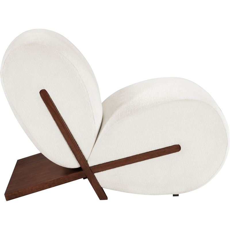 Bowery Hill Contemporary Soft Cream Upholstered Accent Chair