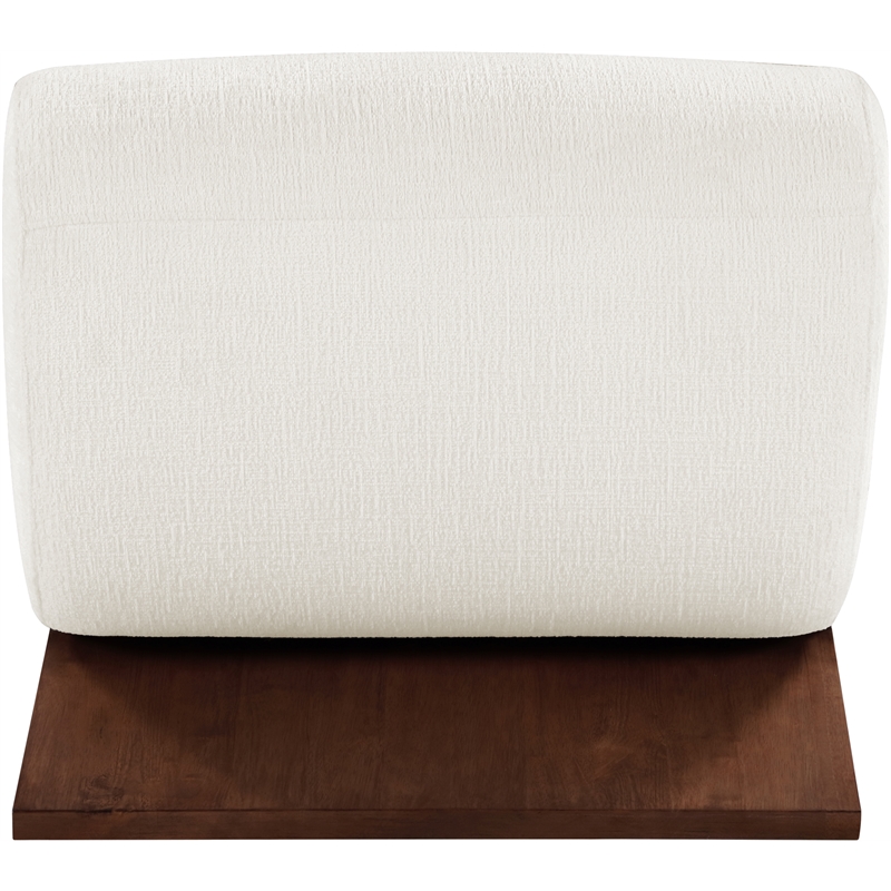 Bowery Hill Contemporary Soft Cream Upholstered Accent Chair