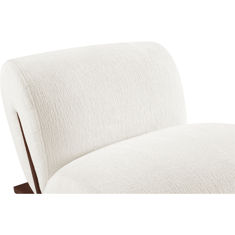Bowery Hill Contemporary Soft Cream Upholstered Accent Chair