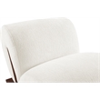 Bowery Hill Contemporary Soft Cream Upholstered Accent Chair