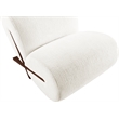 Bowery Hill Contemporary Soft Cream Upholstered Accent Chair