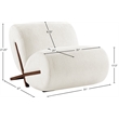 Bowery Hill Contemporary Soft Cream Upholstered Accent Chair