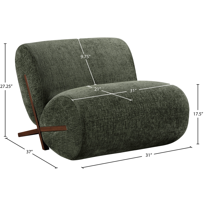 Bowery Hill Contemporary Soft Green Upholstered Accent Chair