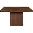 Bowery Hill Contemporary Square Brown Solid Wood And Oak Veneer Dining Table