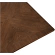 Bowery Hill Contemporary Square Brown Solid Wood And Oak Veneer Dining Table