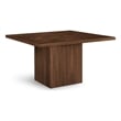 Bowery Hill Contemporary Square Brown Solid Wood And Oak Veneer Dining Table