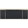 Bowery Hill Contemporary Cream Velvet King Bed with Added Panels