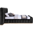 Bowery Hill Contemporary Black Velvet Queen Bed with Added Panels