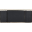 Bowery Hill Contemporary Cream Velvet Queen Bed with Added Panels