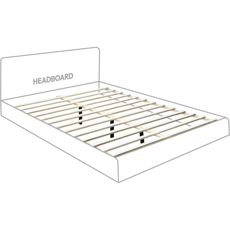 Bowery Hill Contemporary Saddle Durable Velvet Queen Fully Slatted Bed