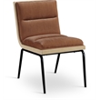 Bowery Hill Contemporary Cognac Polyester Dining Chair (Set of 2)