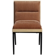 Bowery Hill Contemporary Cognac Polyester Dining Chair (Set of 2)