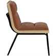 Bowery Hill Contemporary Cognac Polyester Dining Chair (Set of 2)