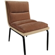 Bowery Hill Contemporary Cognac Polyester Dining Chair (Set of 2)