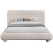 Bowery Hill Contemporary Rich Beige Fabric Upholstered Queen Bed