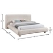Bowery Hill Contemporary Rich Beige Fabric Upholstered Queen Bed