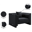 Bowery Hill Contemporary Black Vegan Leather Upholstered Chair