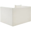Bowery Hill Contemporary Cream Vegan Leather Upholstered Chair