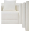 Bowery Hill Contemporary Cream Vegan Leather Upholstered Chair