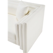 Bowery Hill Contemporary Cream Vegan Leather Upholstered Chair