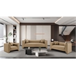 Bowery Hill Contemporary Tan Vegan Leather Upholstered Chair