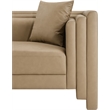 Bowery Hill Contemporary Tan Vegan Leather Upholstered Chair