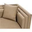 Bowery Hill Contemporary Tan Vegan Leather Upholstered Chair
