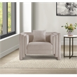 Bowery Hill Contemporary Beige Chenille Fabric Upholstered Chair