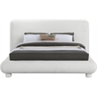 Bowery Hill Contemporary Rich Cream Fabric Upholstered Full Bed
