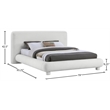 Bowery Hill Contemporary Rich Cream Fabric Upholstered Full Bed
