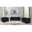 Bowery Hill Contemporary Black Chenille Fabric Upholstered Chair
