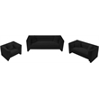 Bowery Hill Contemporary Black Chenille Fabric Upholstered Chair