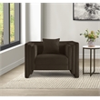 Bowery Hill Contemporary Brown Chenille Fabric Upholstered Chair