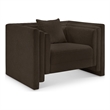 Bowery Hill Contemporary Brown Chenille Fabric Upholstered Chair