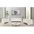 Bowery Hill Contemporary Cream Chenille Fabric Upholstered Chair