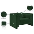 Bowery Hill Contemporary Green Chenille Fabric Upholstered Chair
