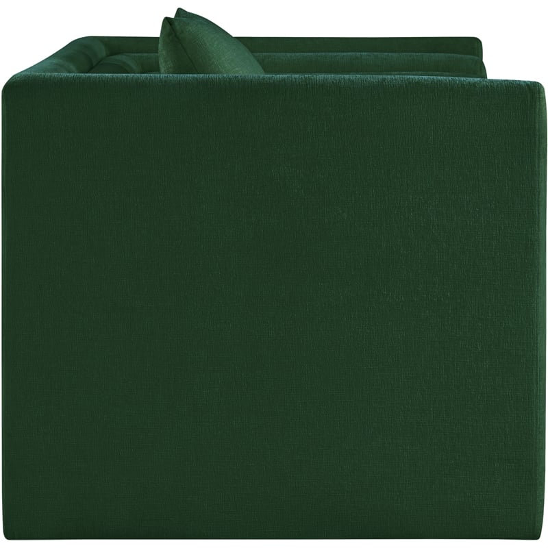 Bowery Hill Contemporary Green Chenille Fabric Upholstered Chair