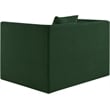 Bowery Hill Contemporary Green Chenille Fabric Upholstered Chair