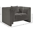 Bowery Hill Contemporary Grey Chenille Fabric Upholstered Chair