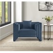 Bowery Hill Contemporary Light Blue Chenille Fabric Upholstered Chair