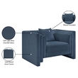 Bowery Hill Contemporary Light Blue Chenille Fabric Upholstered Chair
