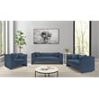 Bowery Hill Contemporary Light Blue Chenille Fabric Upholstered Chair