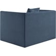 Bowery Hill Contemporary Light Blue Chenille Fabric Upholstered Chair
