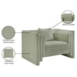 Bowery Hill Contemporary Mint Chenille Fabric Upholstered Chair