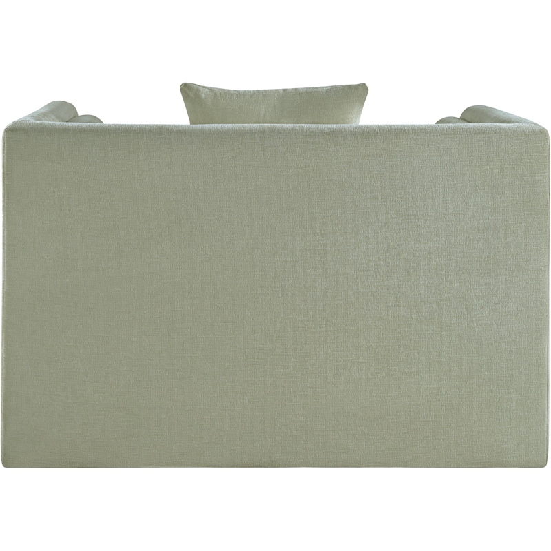 Bowery Hill Contemporary Mint Chenille Fabric Upholstered Chair