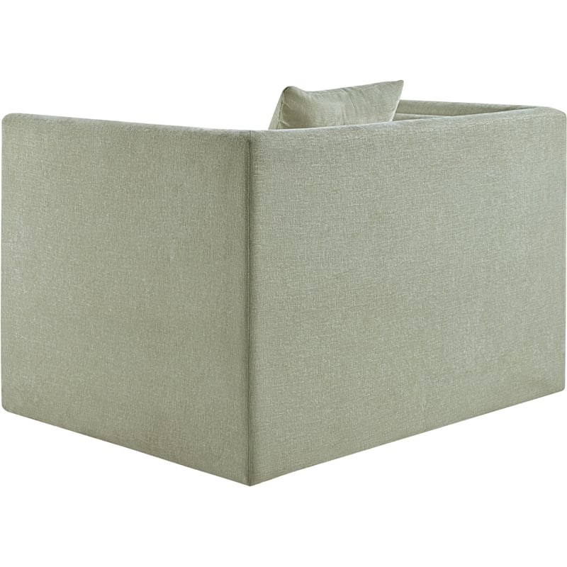 Bowery Hill Contemporary Mint Chenille Fabric Upholstered Chair