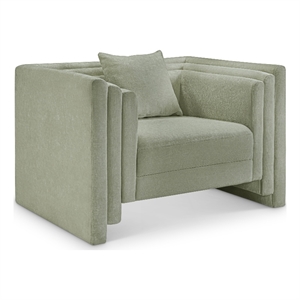 Bowery Hill Contemporary Mint Chenille Fabric Upholstered Chair