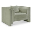 Bowery Hill Contemporary Mint Chenille Fabric Upholstered Chair